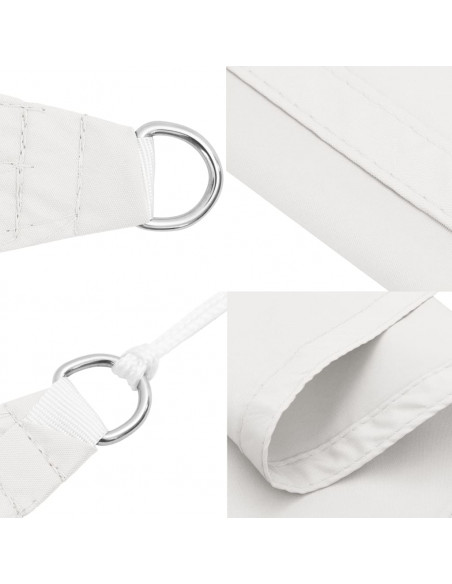 Parasole a Vela in Tessuto Oxford Triangolare 4x4x5,8m Bianco