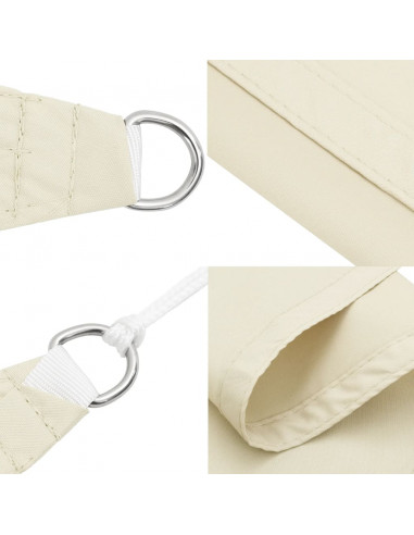 Parasole a Vela in Tessuto Oxford Triangolare 5x7x7m Crema
