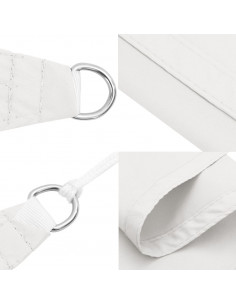 Parasole a Vela in Tessuto Oxford Triangolare 6x6x6 m Bianco