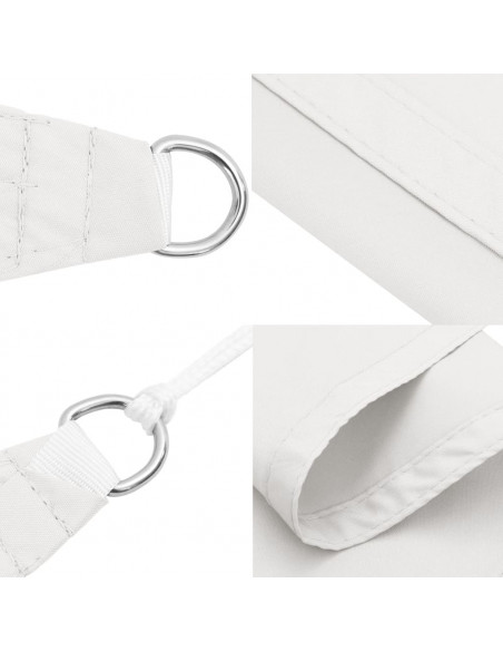 Parasole a Vela in Tessuto Oxford Triangolare 6x6x6 m Bianco