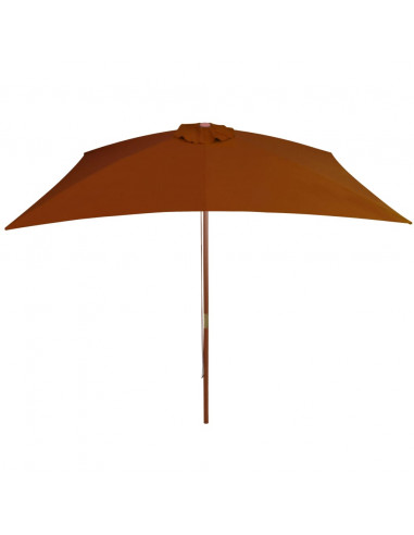 Ombrellone da Giardino con Palo in Legno Terracotta 200x300 cm