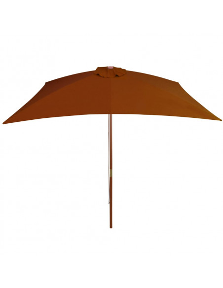 Ombrellone da Giardino con Palo in Legno Terracotta 200x300 cm