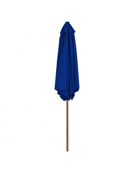 Ombrellone da Giardino con Palo in Legno Blu 270 cm