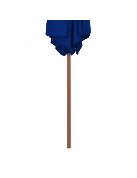 Ombrellone da Esterni con Palo in Legno Blu 270 cm