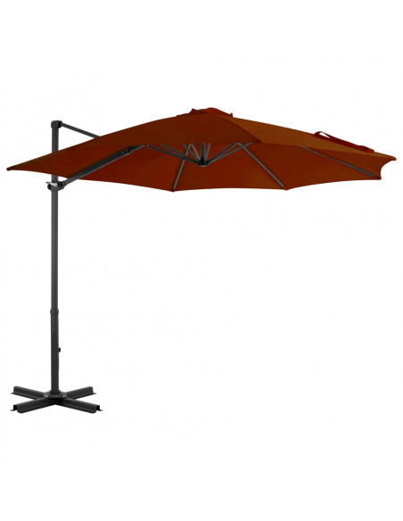 Ombrellone a Sbalzo con Palo in Alluminio 300 cm Terracotta