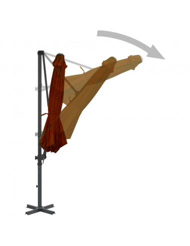 Ombrellone a Sbalzo con Palo in Alluminio 300 cm Terracotta