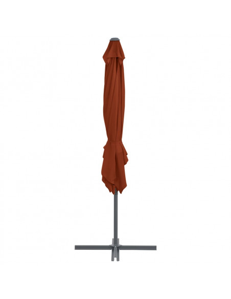 Ombrellone a Sbalzo con Palo in Acciaio 250x250 cm Terracotta