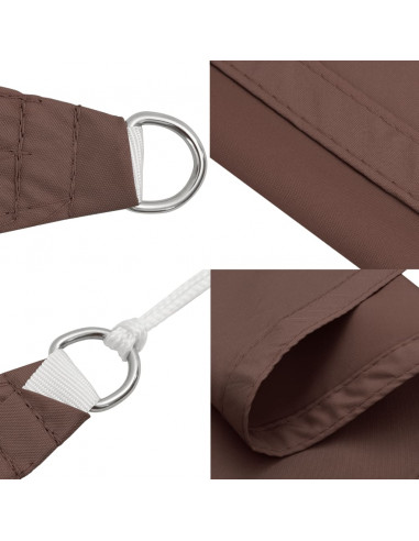 Parasole a Vela Oxford Rettangolare 2,5x5 m Marrone