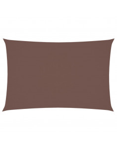 Parasole a Vela in Tessuto Oxford Rettangolare 2x4 m Marrone 2