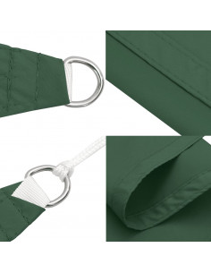 Parasole a Vela Oxford Rettangolare 3x4 m Verde Scuro