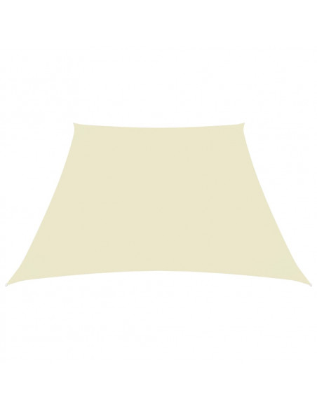Parasole a Vela in Tessuto Oxford a Trapezio 3/4x3m Crema