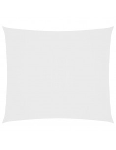 Parasole a Vela in Tessuto Oxford Rettangolare 2x2,5m Bianco 2