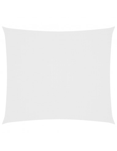 Parasole a Vela in Tessuto Oxford Rettangolare 2x2,5m Bianco