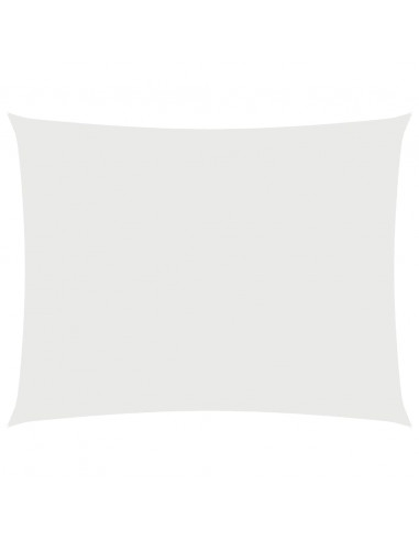 Parasole a Vela in Tessuto Oxford Rettangolare 2x3,5 m Bianco