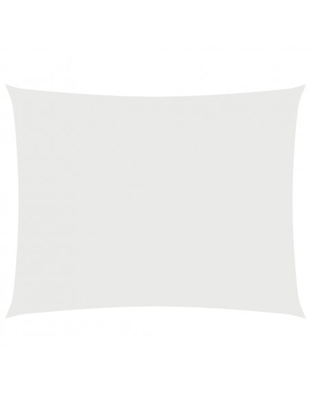 Parasole a Vela in Tessuto Oxford Rettangolare 2x3,5 m Bianco