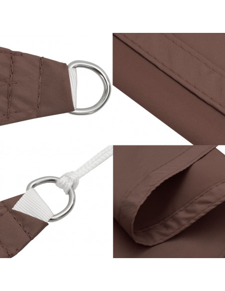 Parasole a Vela Oxford Rettangolare 4x7 m Marrone
