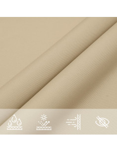 Parasole a Vela Oxford Triangolare 3x4x4 m Beige