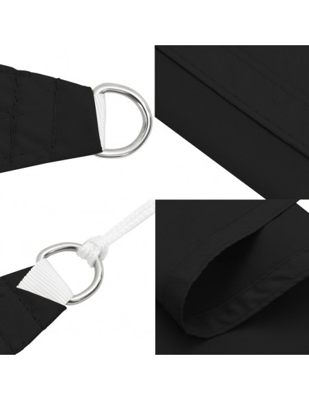 Parasole a Vela Oxford Triangolare 4,5x4,5x4,5 m Nero