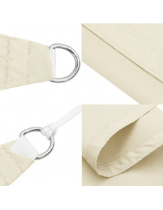 Parasole a Vela Oxford Triangolare 4x5x5 m Crema