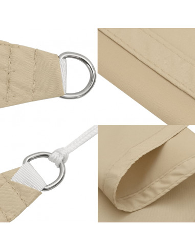 Parasole a Vela Oxford Triangolare 5x5x5 m Beige