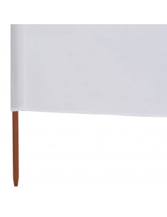 Paravento a 3 Pannelli in Tessuto 400x120cm Bianco