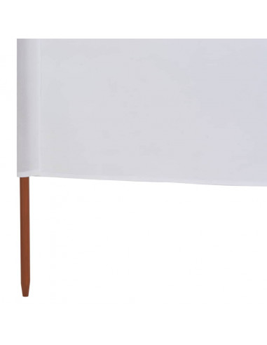Paravento a 3 Pannelli in Tessuto 400x120cm Bianco