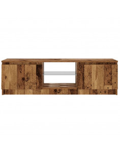 Mobile Porta TV con LED Legno Antico 120x30x36 cm Multistrato 2