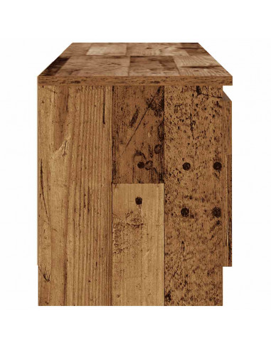 Mobile Porta TV con LED Legno Antico 120x30x36 cm Multistrato