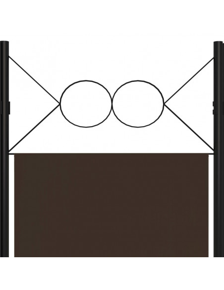 Paravento a 6 Pannelli Marrone 240x180 cm