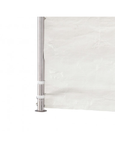 Gazebo con Tetto Bianco 5,88x2,23x3,75 m in Polietilene