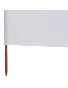 Paravento a 9 Pannelli in Tessuto 1200x80 cm Bianco Sabbia