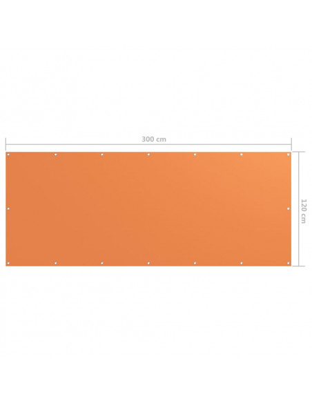 Paravento Balcone Arancione 120x300 cm in Tessuto Oxford