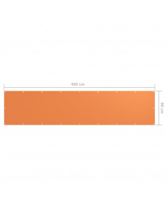 Paravento Balcone Arancione 90x400 cm Tessuto Oxford