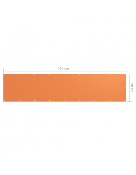 Paravento Balcone Arancione 90x400 cm Tessuto Oxford