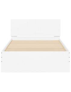 Giroletto con Testiera e LED Bianco 100x200 cm 2