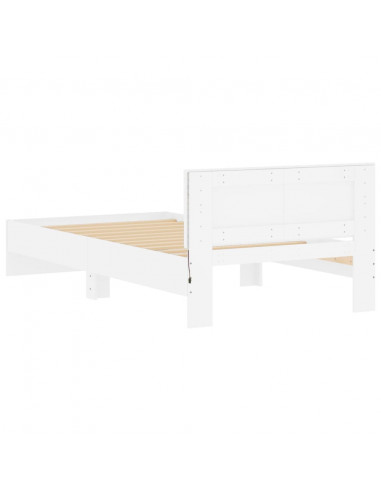 Giroletto con Testiera e LED Bianco 100x200 cm