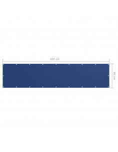 Paravento Balcone Blu 90x400 cm in Tessuto Oxford