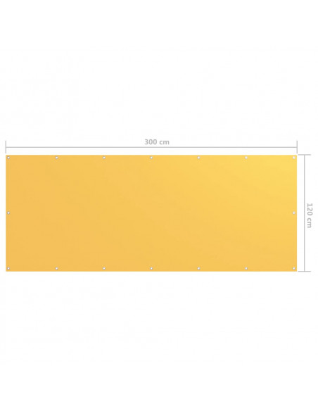Paravento Balcone Giallo 120x300 cm in Tessuto Oxford