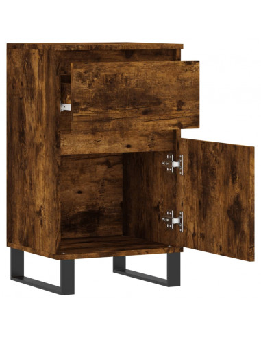Credenze 2 pz Rovere Fumo 40x35x70 cm in Legno Multistrato