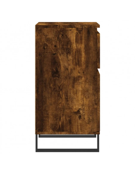 Credenze 2 pz Rovere Fumo 40x35x70 cm in Legno Multistrato