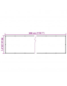 Paravento da Balcone Antracite 90x300 cm in Tessuto Oxford