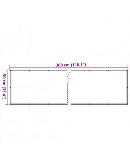 Paravento da Balcone Antracite 90x300 cm in Tessuto Oxford