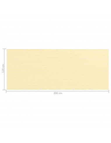Paravento da Balcone Beige 120x300 cm in HDPE