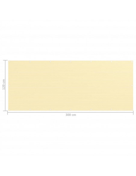 Paravento da Balcone Beige 120x300 cm in HDPE