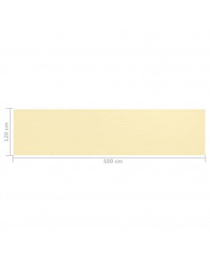 Paravento da Balcone Beige 120x500 cm in HDPE
