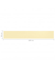 Paravento da Balcone Beige 90x600 cm in HDPE