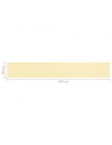 Paravento da Balcone Beige 90x600 cm in HDPE