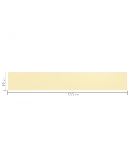 Paravento da Balcone Beige 90x600 cm in HDPE