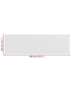 Paravento da Balcone Bianco 120x400 cm in HDPE