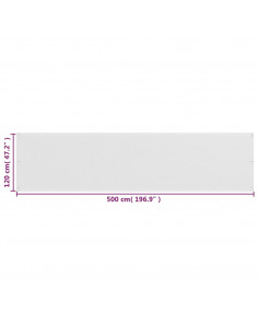 Paravento da Balcone Bianco 120x500 cm in HDPE